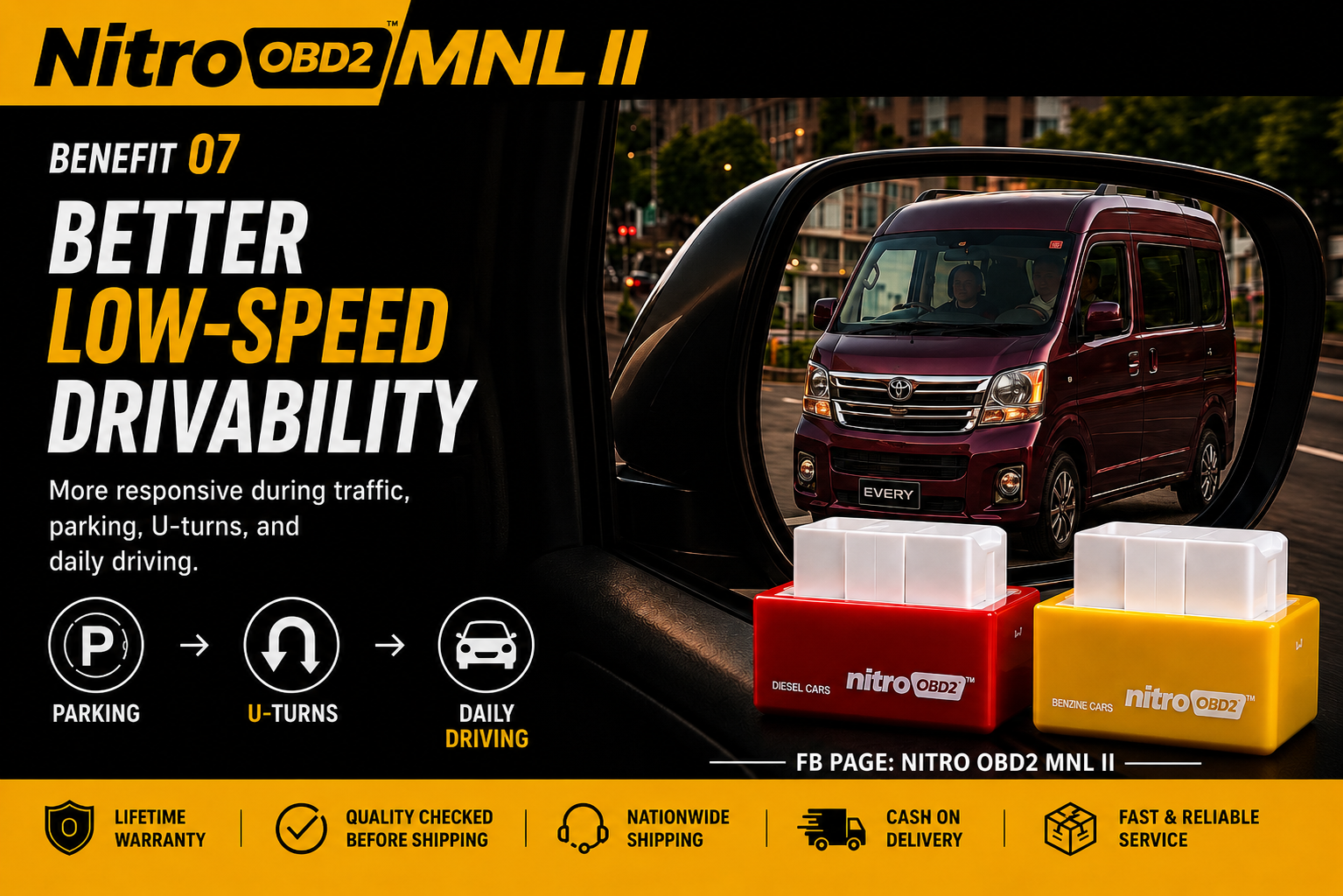 Benefit 07 — Better low-speed drivability