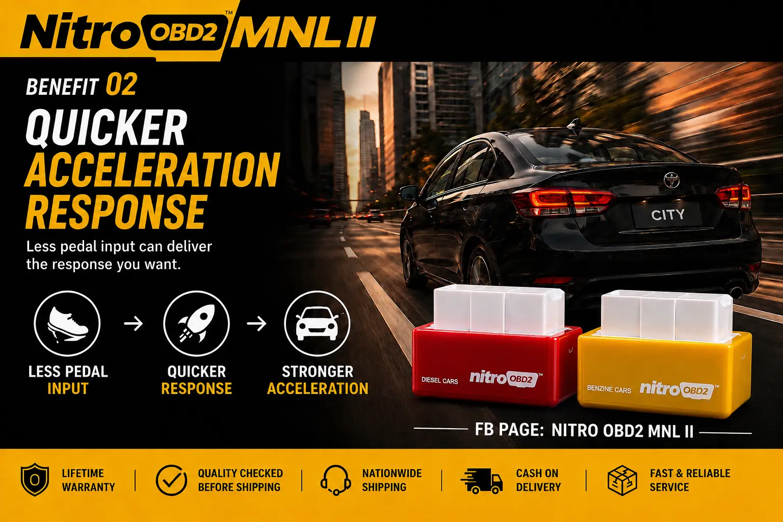 Benefit 02 — Quicker acceleration response